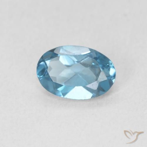 Topázio Londres Azul Natural 0.59ct, oval, VVS-VS