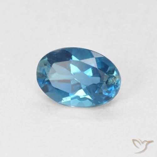 Topázio Londres Azul Natural 0.62ct, oval, VVS-VS