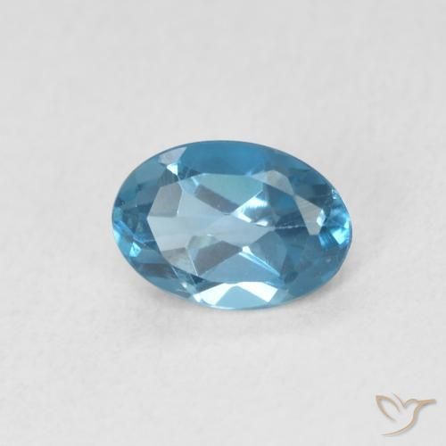 Topázio Londres Azul Natural 0.58ct, oval, VVS-VS
