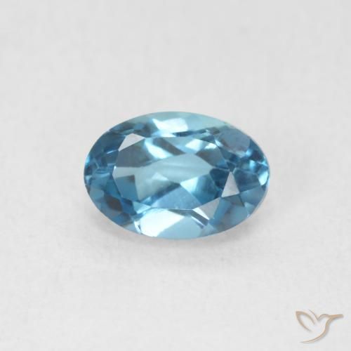 0.69ct Natural Londres Azul Topázio, oval, VVS-VS