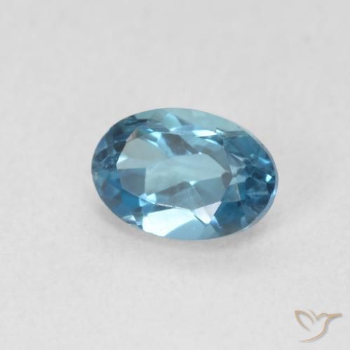 Topázio Londres Azul Natural 0.69ct, oval, VVS-VS