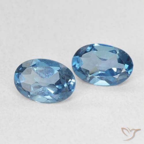 Pedras preciosas de Topázio Londres Azul natural de 1.10 ct, oval, VVS-VS