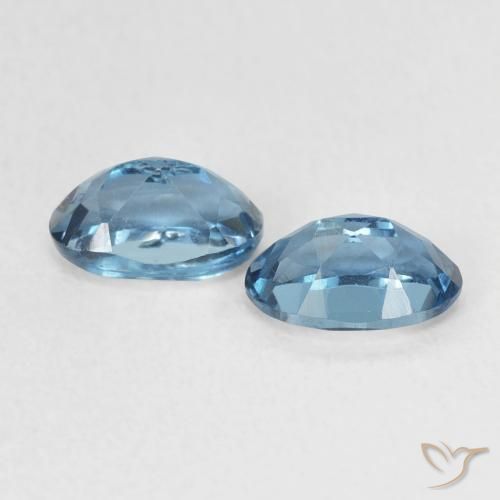 Pedras preciosas de Topázio Londres Azul natural de 1.25 ct, oval, VVS-VS