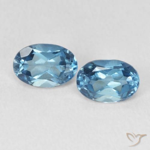 1.19ctw Natural Londres Azul Topázio, oval, VVS-VS