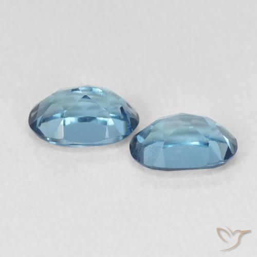 Pedras preciosas de topázio azul natural de 1,19 ct, corte oval, VVS-VS