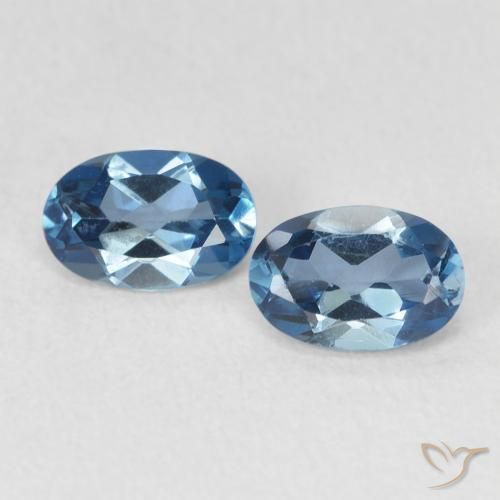 1.12ctw Natural Londres Azul Topázio, oval, VVS-VS