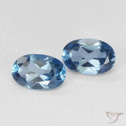 Pedras preciosas de Topázio Londres Azul natural de 1.12 ct, oval, VVS-VS