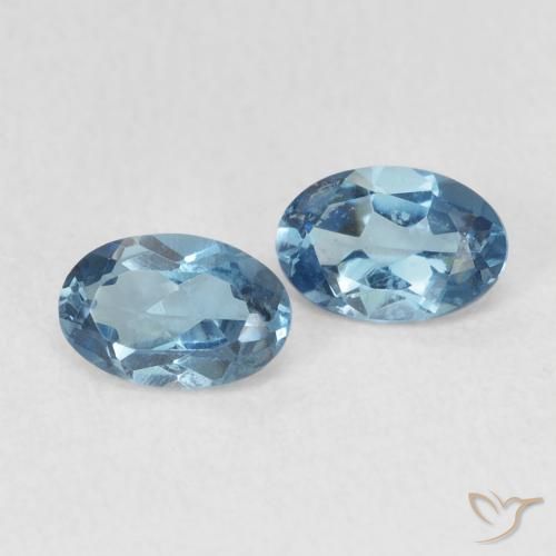 Pedras preciosas de Topázio Londres Azul natural de 0.98 ct, oval, VVS-VS
