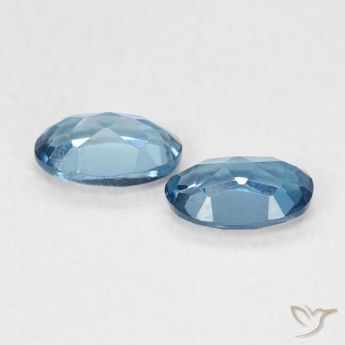 Pedras preciosas de Topázio Londres Azul natural de 1.05 ct, oval, VS