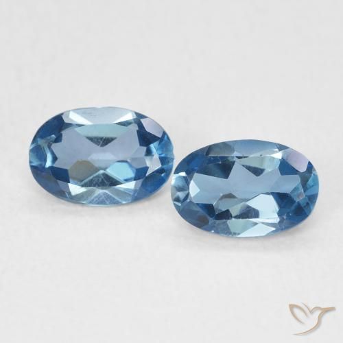 1.13ctw Natural Londres Azul Topázio, oval, VS