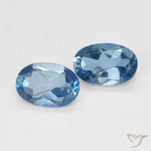 Pedras preciosas de Topázio Londres Azul natural de 1.13 ct, oval, VS