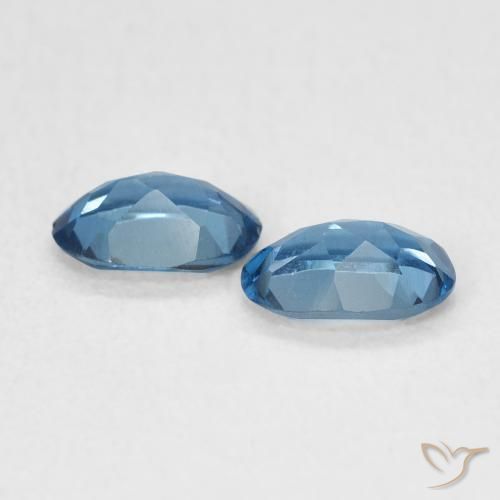 Pedras preciosas de Topázio Londres Azul natural de 1.13 ct, oval, VS