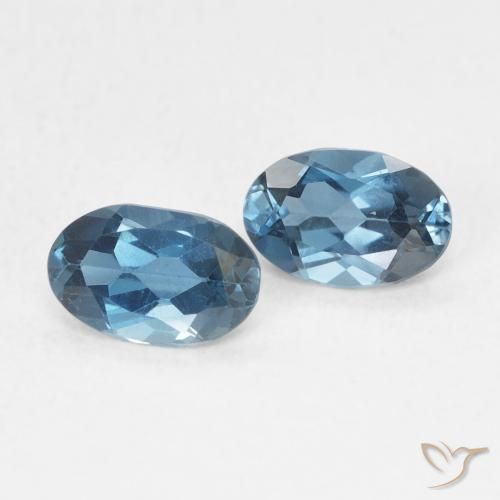 Pedras preciosas de Topázio Londres Azul natural de 0.97 ct, oval, VS