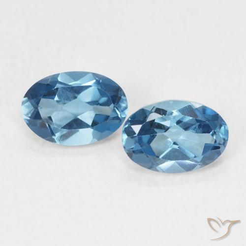 1.19ctw Natural Londres Azul Topázio, oval, VS