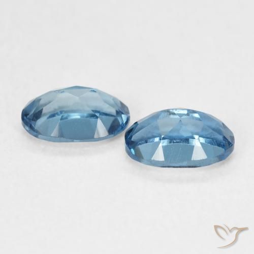 Pedras preciosas de Topázio Londres Azul natural de 1.19 ct, oval, VS