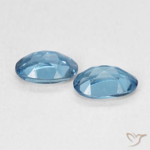 Pedras preciosas de Topázio Londres Azul natural de 1.09 ct, oval, VVS
