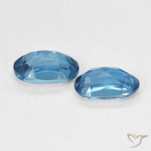 Pedras preciosas de Topázio Londres Azul natural de 1.19 ct, oval, VVS