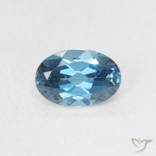 0.56ct Natural Londres Azul Topázio, oval, VVS-VS
