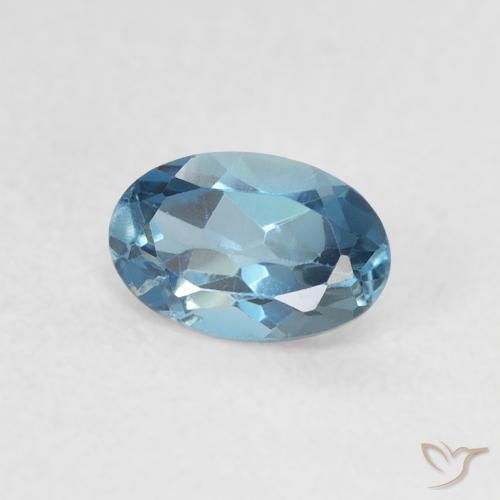 Topázio Londres Azul Natural 0.58ct, oval, VVS-VS