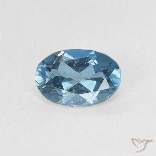 0.57ct Natural Londres Azul Topázio, oval, VVS-VS