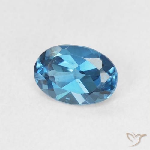 Topázio Londres Azul Natural 0.63ct, oval, VVS-VS