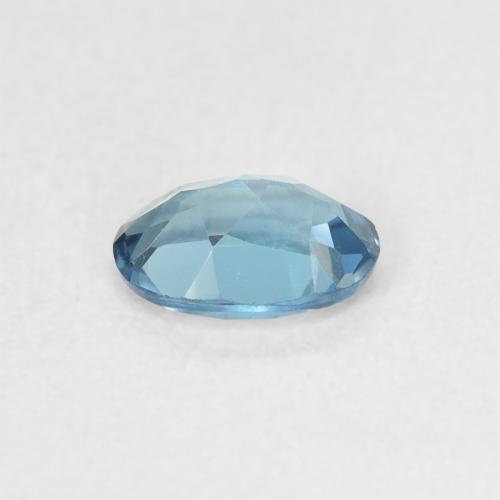 Topázio Aqua-azul prateado intenso Natural 0.49ct, Corte Oval, VVS-VS