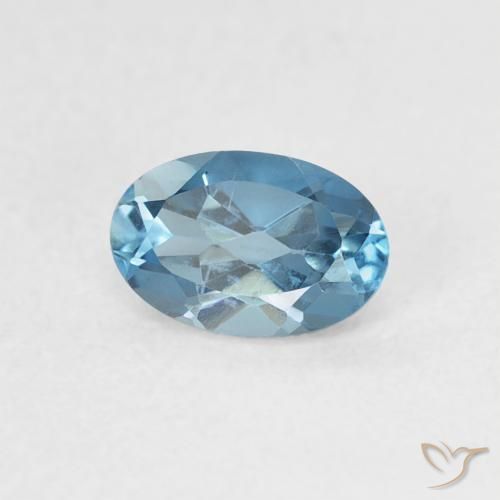 Topázio Londres Azul Natural 0.54ct, oval, VVS-VS