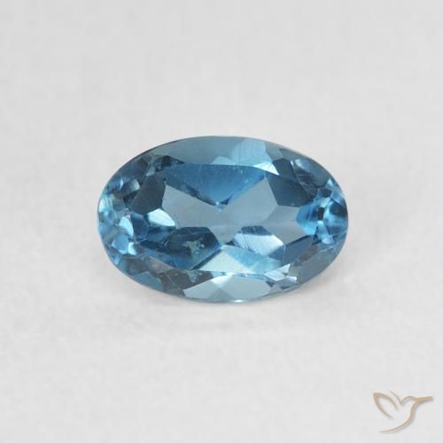 0.61ct Natural Londres Azul Topázio, oval, VVS-VS