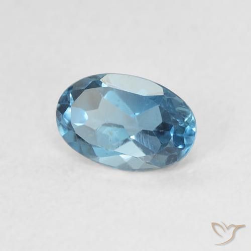 Topázio Londres Azul Natural 0.61ct, oval, VVS-VS
