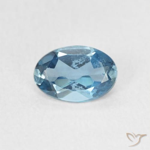 0.54ct Natural Londres Azul Topázio, oval, VVS-VS