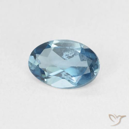 Topázio Londres Azul Natural 0.54ct, oval, VVS-VS