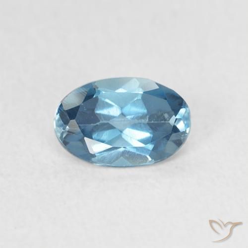 0.52ct Natural Londres Azul Topázio, oval, VVS-VS