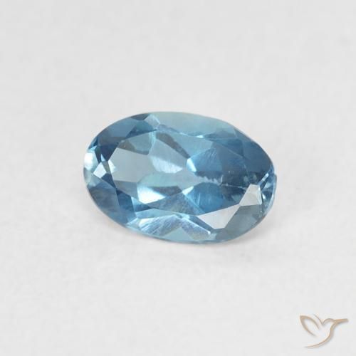 Topázio Londres Azul Natural 0.52ct, oval, VVS-VS