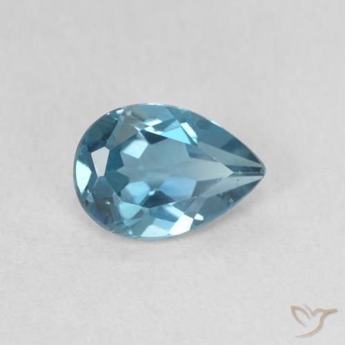 Topázio Londres Azul Natural 0.78ct, Formato de pêra, VVS