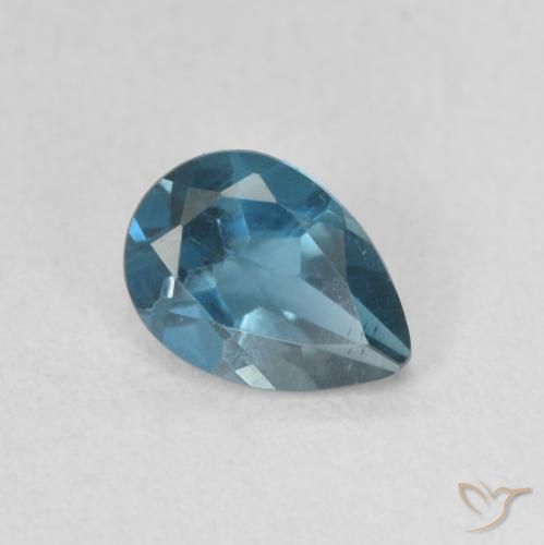 Topázio Londres Azul Natural 0.89ct, Formato de pêra, VS