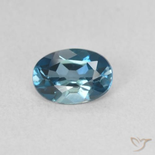 0.53ct Natural Londres Azul Topázio, oval, VS, Photo A
