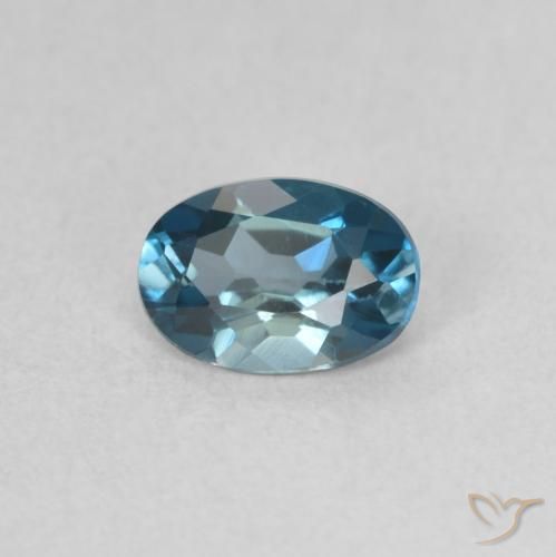 Topázio Londres Azul Natural 0.53ct, oval, VS