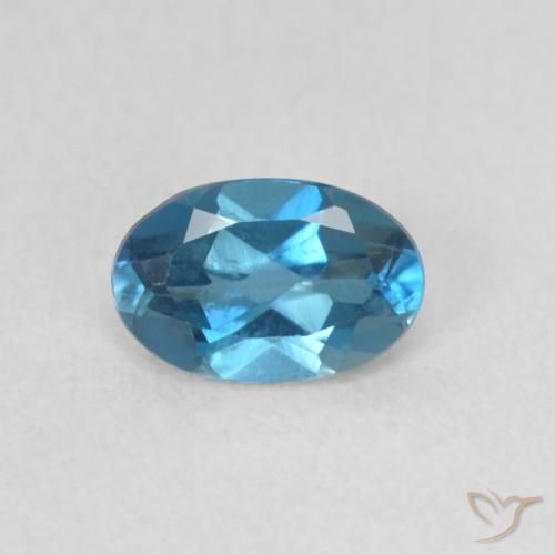 0.51ct Natural Londres Azul Topázio, oval, VVS