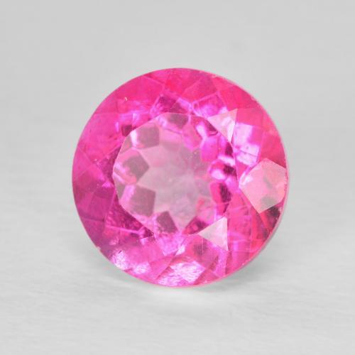 Topázio Medium Dark-Pink Natural 3.81ct, Redondo, VVS-VS