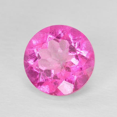 Topázio rosa natural 3,31ct, corte redondo, VVS-VS