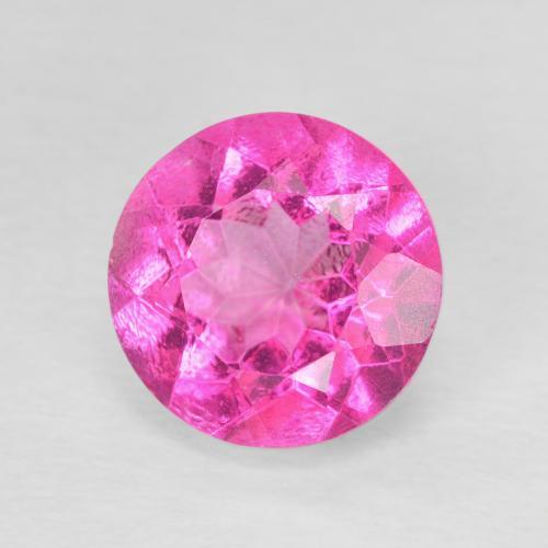Topázio Medium Dark-Pink Natural 3.47ct, Redondo, VVS-VS