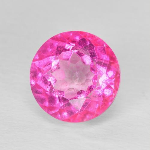 Topázio Rosa escuro Natural 4.03ct, Redondo, VVS-VS
