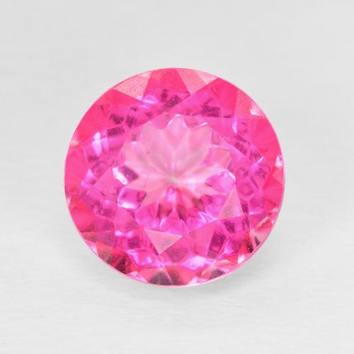 6.57ct Natural Magenta Profundo Topázio, Redondo, VVS