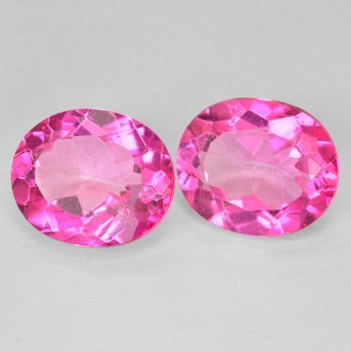 Pedras preciosas de Topázio Magenta Profundo natural de 11.84 ct, oval, VVS-VS