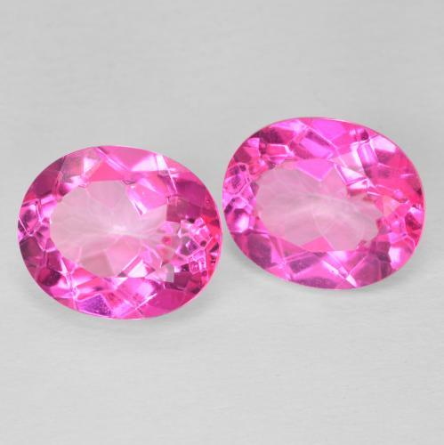 Pedras preciosas de Topázio Magenta Profundo natural de 11.57 ct, oval, VVS-VS