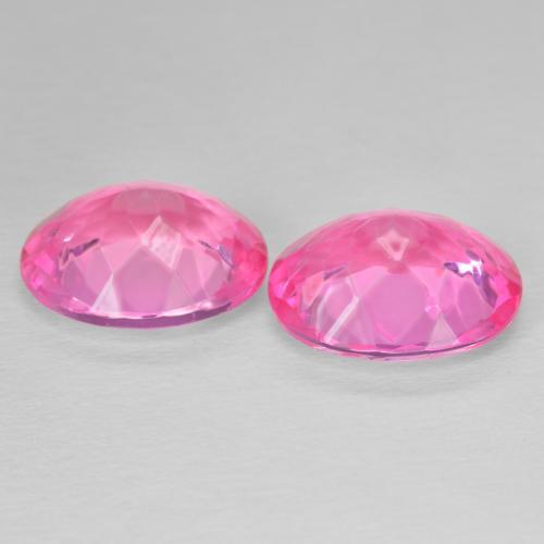 Pedras preciosas de Topázio Medium Dark-Pink natural de 10.71 ct, oval, VVS-VS