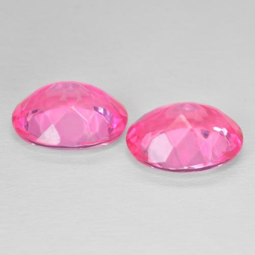 Pedras preciosas de Topázio Magenta Profundo natural de 10.97 ct, oval, VVS-VS