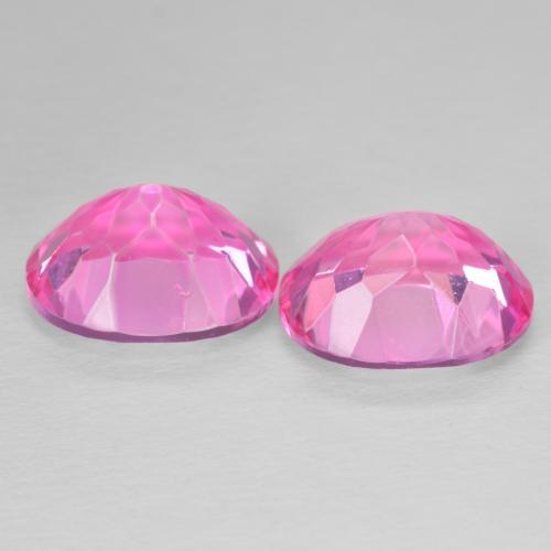 Pedras preciosas de Topázio Magenta Profundo natural de 12.37 ct, oval, VVS-VS