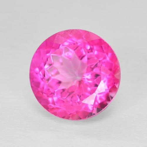 Topázio Rosa quente Natural 7.05ct, Redondo, VVS