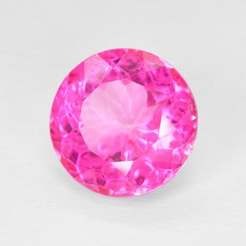 Topázio Rosa quente Natural 6.32ct, Redondo, VVS